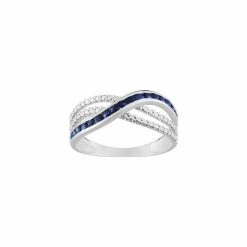 Bague En Or Blanc Et Saphirs 0.4ct