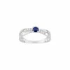 Bague En Or Blanc Et Saphir Et Oxydes De Zirconium -Swarovski Boutique 0A583GSTZ