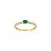 Bague En Or Jaune, émeraude Et Oxydes De Zirconium -Swarovski Boutique 0PA825JEZ