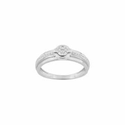 Bague En Or Blanc Et Diamants 0.041ct