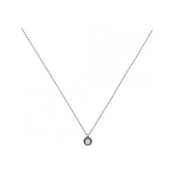 Collier Ceranity Motif Cercle En Céramique, Argent Et Oxyde De Zirconium