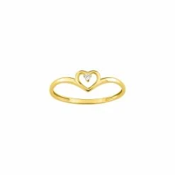 Bague En Or Jaune Et Diamant De 0.02ct