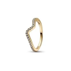 Bague Pandora Timeless En Métal Doré Et Oxydes De Zirconium Taille 56