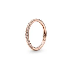 Bague Pandora En Métal Doré Rose, Taille 54