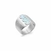 Bague En Argent Rhodié Et Agate Bleue -Swarovski Boutique 1903260 BCN