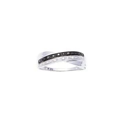 Bague En Or Blanc Et Diamant, 0.03ct