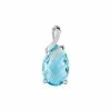 Pendentif En Or Blanc Et Topaze Bleue -Swarovski Boutique 19FN06GT