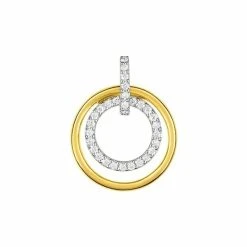 Pendentif En Or Blanc Et Or Jaune