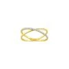 Bague En Or Jaune, Or Blanc Et Diamant, 0.11ct -Swarovski Boutique 1 7004 33 rbz