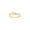 Bague En Or Jaune Rhodié Et Diamant, 0.03ct -Swarovski Boutique 1 822 23 rbz