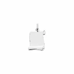 Pendentif Parchemin En Or Blanc