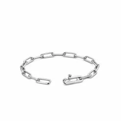Bracelet Ti Sento En Argent Rhodié, Maille Forçat -Swarovski Boutique 2936ZI 3