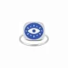 Bague En Argent Et Laque Bleue -Swarovski Boutique 307184