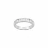 Bague En Or Blanc Et Diamants Baguettes Alternées -Swarovski Boutique 35002GO
