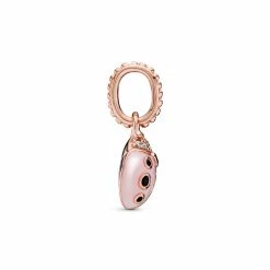 Pendentif Pandora Garden Coccinelle Rose En Métal Doré Rose, Oxyde De Zirconium Et Cristal -Swarovski Boutique 387909EN160 RGB 2