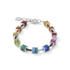 Bracelet Coeur De Lion En Polaris, Rondelles De Strass Et Acier