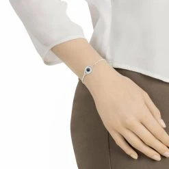 Chaîne Swarovski Remix Collection Eye Symbol En Cristaux Swarovski, Métal Et Métal Doré Rose, Taille M -Swarovski Boutique 5365749 6