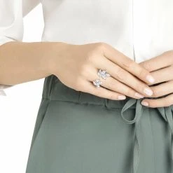 Bague Swarovski Louison En Cristaux Swarovski Et Métal Rhodié, Taille 55 -Swarovski Boutique 5372962 3