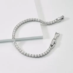 Bracelet Swarovski Tennis Round Deluxe En Métal Rhodié Et Cristaux Swarovski -Swarovski Boutique 5409771 3