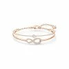 Bracelet Jonc Swarovski Infinity En Métal Doré Rose Et Cristaux Swarovski -Swarovski Boutique 5518871