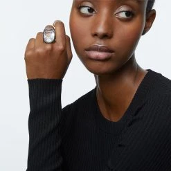 Bague Swarovski Harmonia En Métal Rhodié, Pvd Et Cristaux Swarovski, Taille 55 -Swarovski Boutique 5600946 3 sw