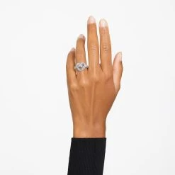 Bague Swarovski Matrix En Métal Rhodié Et Cristaux Swarovski, Taille 55 -Swarovski Boutique 5647590 3 sw