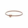 Bracelet Pandora Icons En Maille Tissée Moments En Métal Doré Rose, 17 Cm -Swarovski Boutique 586543 RGB