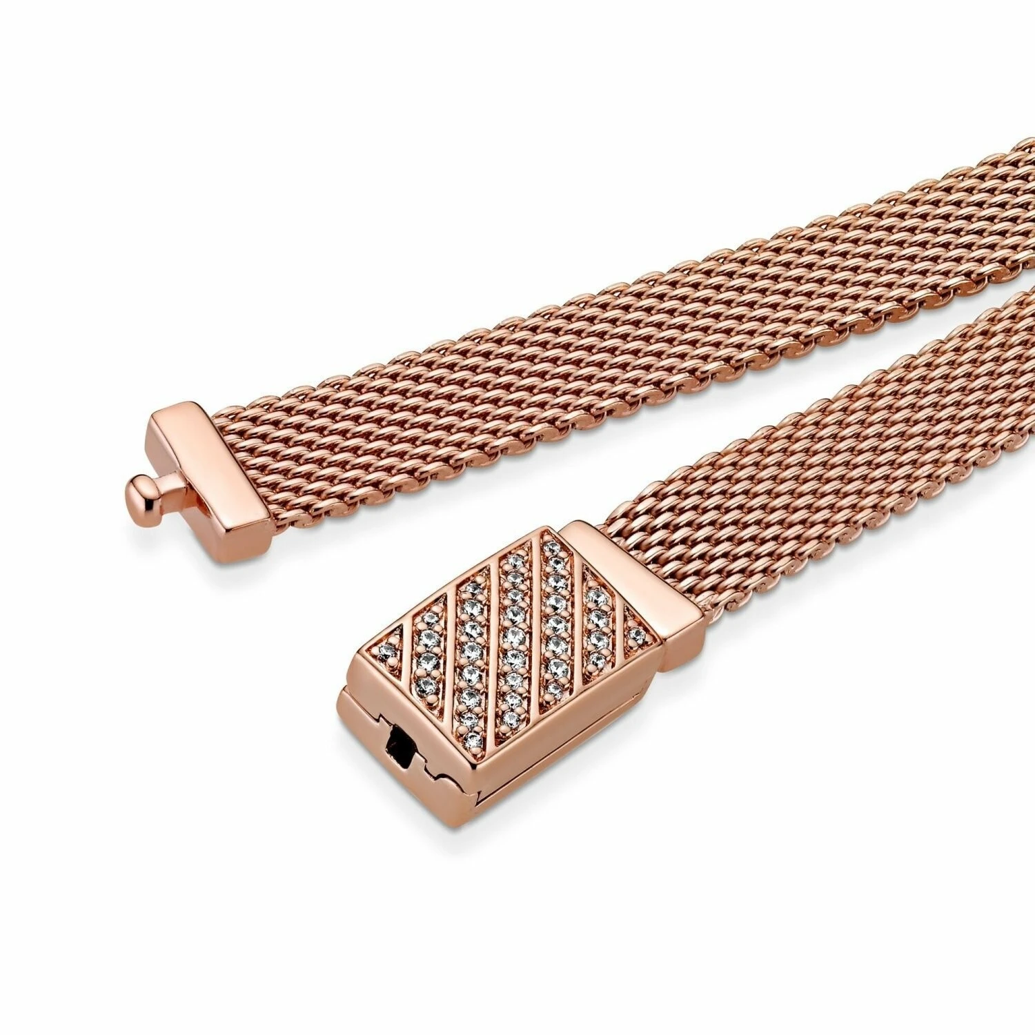 Bracelet Pandora Reflexions Fermoir Long Pavé En Métal Doré Rose Et Oxyde De Zirconium, 18 Cm 4 Bracelet Pandora Reflexions Fermoir Long Pavé En Métal Doré Rose Et Oxyde De Zirconium, 18 Cm – Image 2