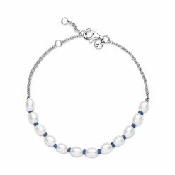 Bracelet Pandora Cordon Bleu Perles De Culture D'eau Douce Traitées En Argent, 18cm -Swarovski Boutique 591689C01 02