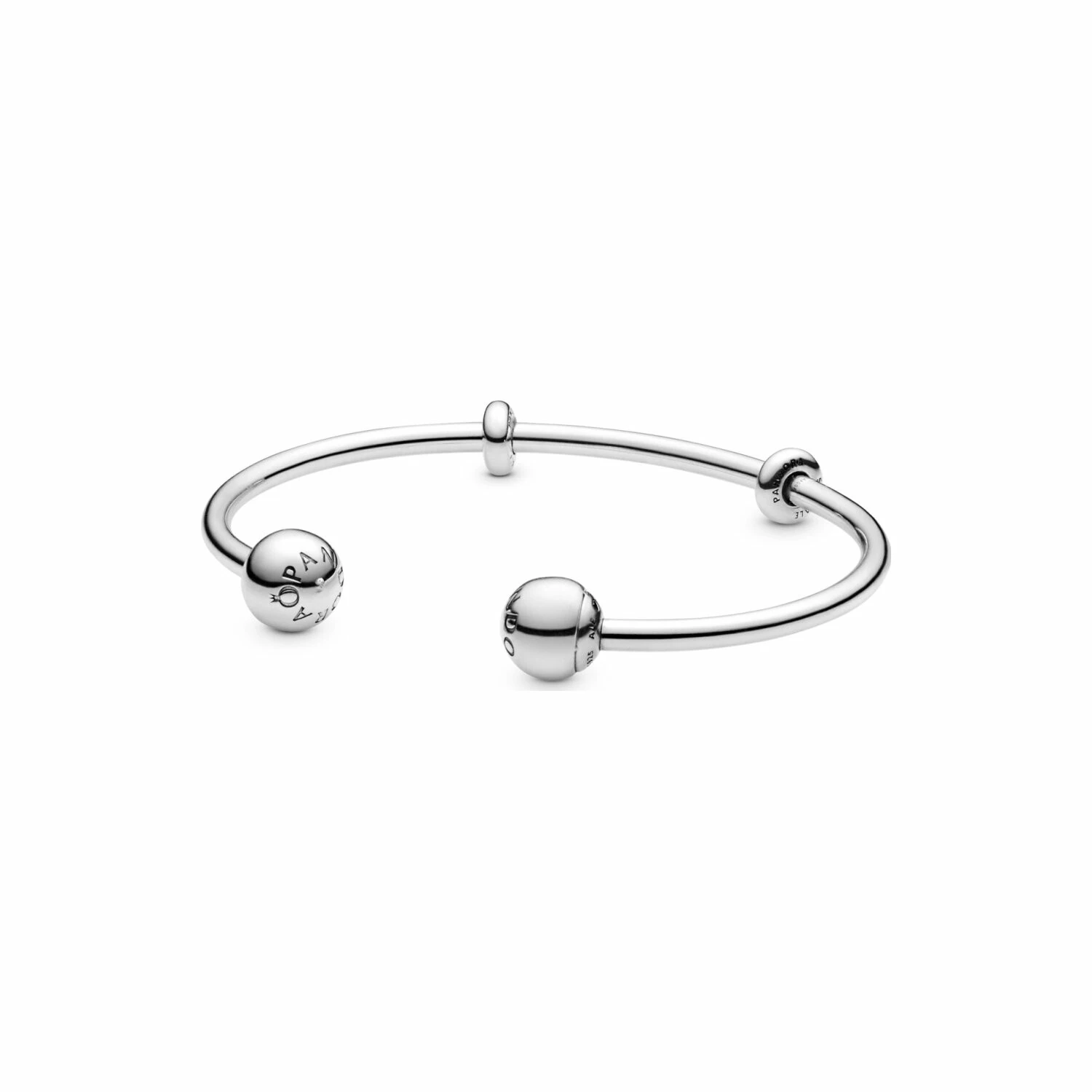 Bracelet Jonc Pandora Icons Ouvert Moments En Argent Et Silicone, 17.5 Cm 3 Bracelet Jonc Pandora Icons Ouvert Moments En Argent Et Silicone, 17.5 Cm