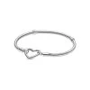 Bracelet Pandora Icons Moments Maille Serpent Fermoir Cœur En Argent, Taille 19cm -Swarovski Boutique 599539C00
