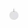Pendentif Plaque Ronde En Or Blanc -Swarovski Boutique 661029 rbz