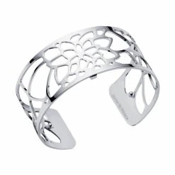 Bracelet Manchette Les Georgettes Les Essentielles Nénuphar Argenté, 25mm