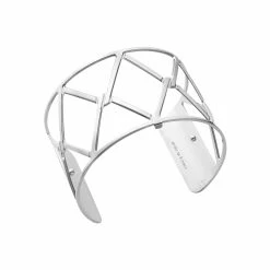 Bracelet Manchette Les Georgettes Les Essentielles Cannage Argenté, 40mm