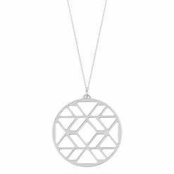 Pendentif Les Georgettes Les Essentielles Inca Argenté, Diamètre 45mm