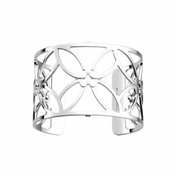 Bracelet Manchette Les Georgettes Papillon Argenté, 40mm