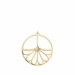 Pendentif Les Georgettes Les Essentielles Bleuet, Finition Dorée, 45mm