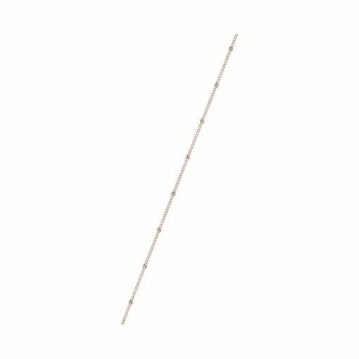 Collier Chaîne Les Georgettes Bille, Finition Dorée Rose, 80cm -Swarovski Boutique 70379444000080