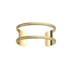 Bracelet Manchette Les Georgettes Les Audacieuses Pure Tresse Finition Dorée, 25mm