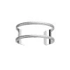Bracelet Manchette Les Georgettes Les Audacieuses Pure Tresse Finition Argentée, 25mm -Swarovski Boutique 70391211600000