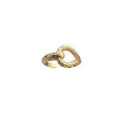 Bague Les Georgettes Les Cadettes Reptile, Finition Dorée, Taille 50