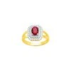 Bague En Plaqué Or, Spinelle Rouge Et Oxyde De Zirconium -Swarovski Boutique 76100174BJ 56