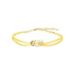 Bracelet En Plaqué Or Et Oxyde De Zirconium