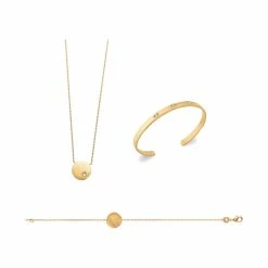 Bracelet Jonc En Plaqué Or Et Oxydes De Zirconium