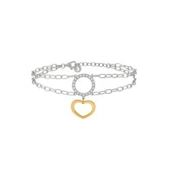 Bracelet Jourdan Bijoux Noua En Argent, Argent Doré Et Oxydes De Zirconium
