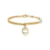 Bracelet Jourdan Bijoux Héritage Sentimento Amore Valentine En Argent Doré Et Argent -Swarovski Boutique AJF210002B