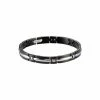 Bracelet Rochet Trinidad 8mm En Acier Et PVD Noir 21cm -Swarovski Boutique B042281