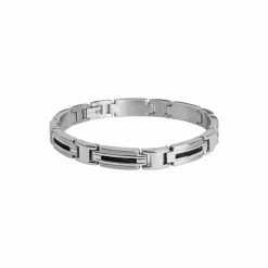 Bracelet Rochet Marina En Acier Et PVD Noir 21cm