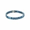 Bracelet Rochet Marina En Acier Et PVD Bleu 21cm