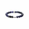 Bracelet Rochet Zen En Acier Et Lapis Lazuli